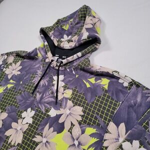 Nike SB Men Hoodie Small Floral Grid Purple Skate Pullover